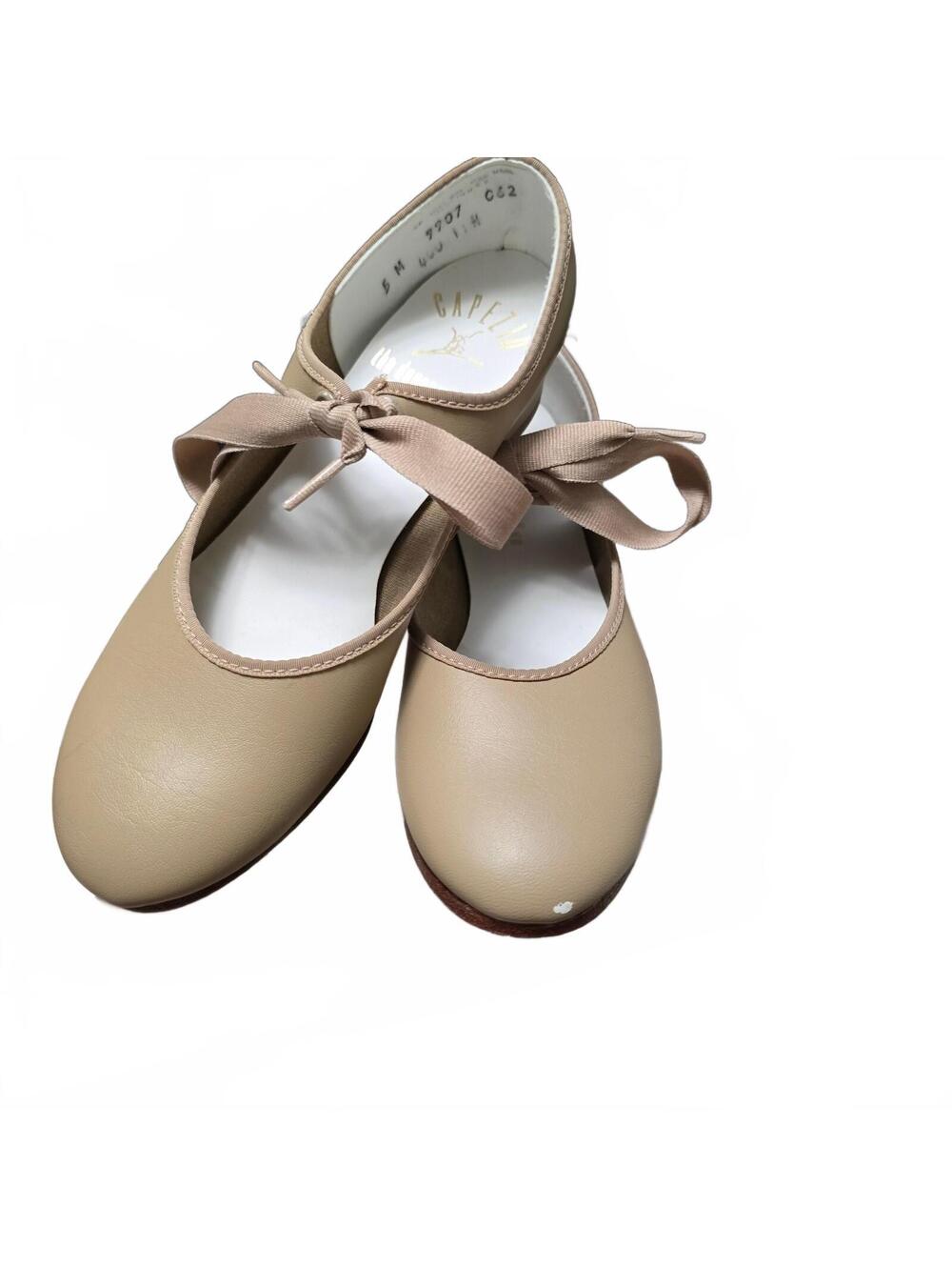 Capezio DanceMaker MaryJane Tan Leather Dance Ballroom or tap Shoes 5M